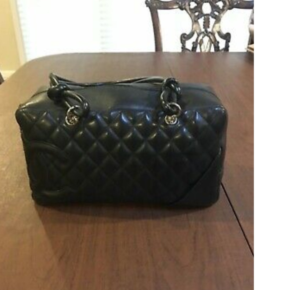 AUTHENTIC CHANEL CAMBON BOWLER BAG BLACK